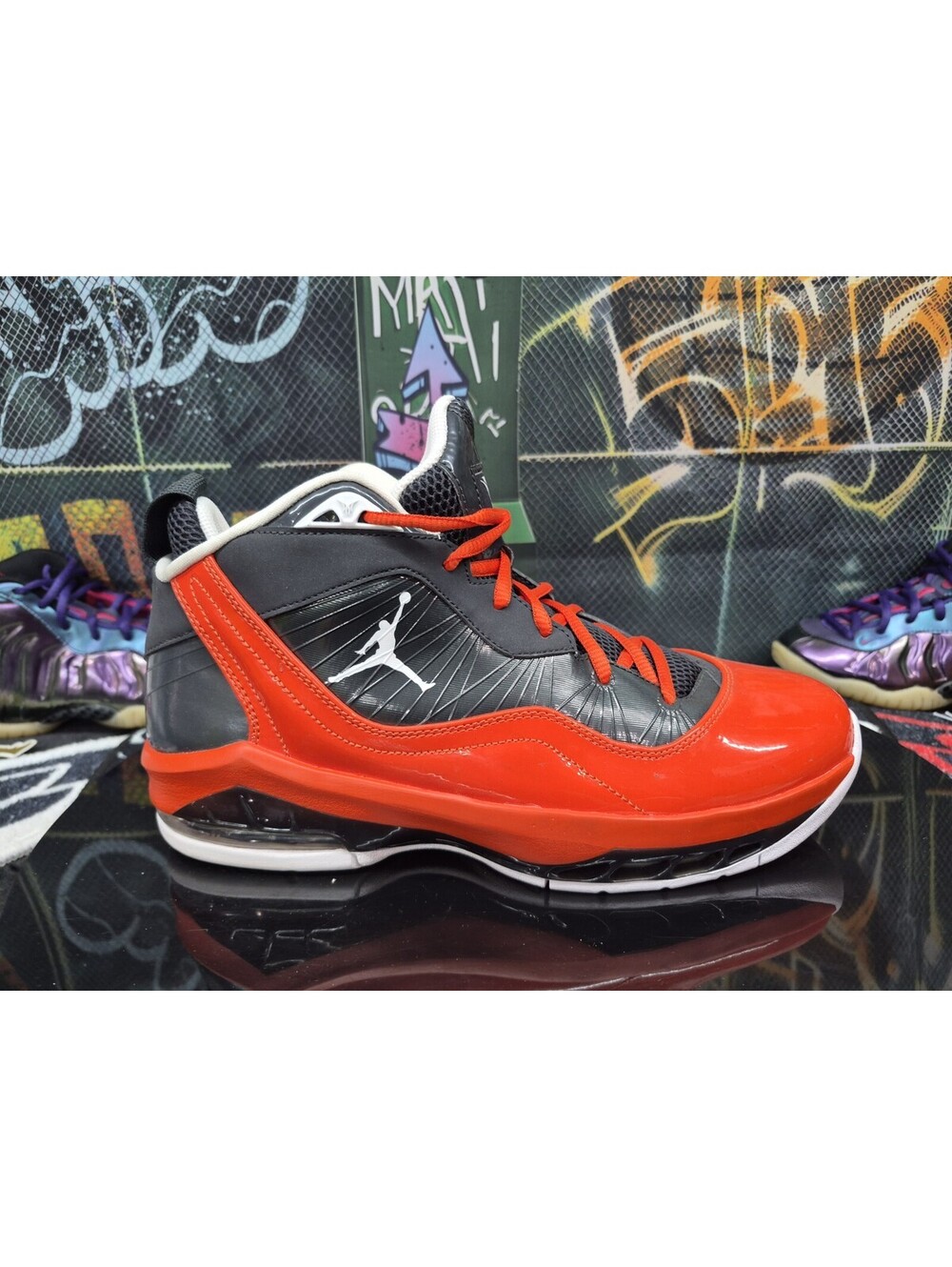 2012 Carmelo Anthony Jordan Melo M8 Anthracite Orange in 9m New Right shoe only